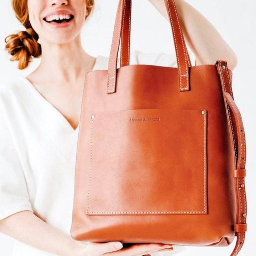 Portland Leather Goods PLG Full-Size Crossbody Papaya Classic